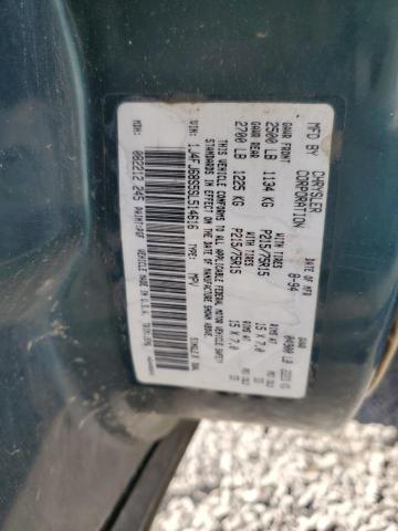 1J4FJ68S5SL514616 - 1995 JEEP CHEROKEE SPORT Turkusowy zdjęcie 13