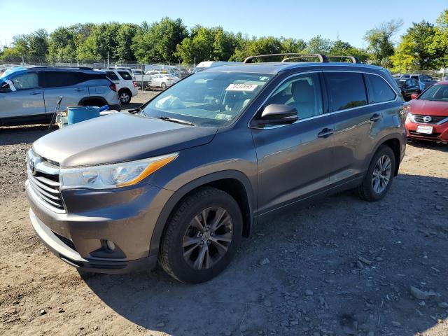 5TDJKRFH4FS169461 - 2015 TOYOTA HIGHLANDER XLE ნაცრისფერი ფოტო 1