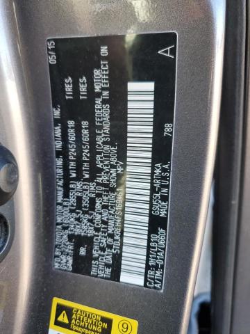 5TDJKRFH4FS169461 - 2015 TOYOTA HIGHLANDER XLE ნაცრისფერი ფოტო 12