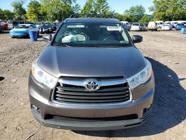 5TDJKRFH4FS169461 - 2015 TOYOTA HIGHLANDER XLE ნაცრისფერი ფოტო 5