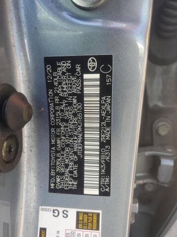 JTDEPMAE9MJ165130 - 2021 TOYOTA COROLLA LE 蓝色 照片 12