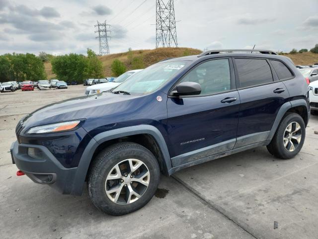 1C4PJMBS0EW188105 - 2014 JEEP CHEROKEE TRAILHAWK BLUE photo 1