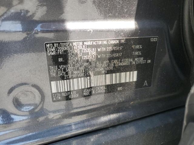 2T3P1RFV6RC412307 - 2024 TOYOTA RAV4 XLE GRAY photo 13