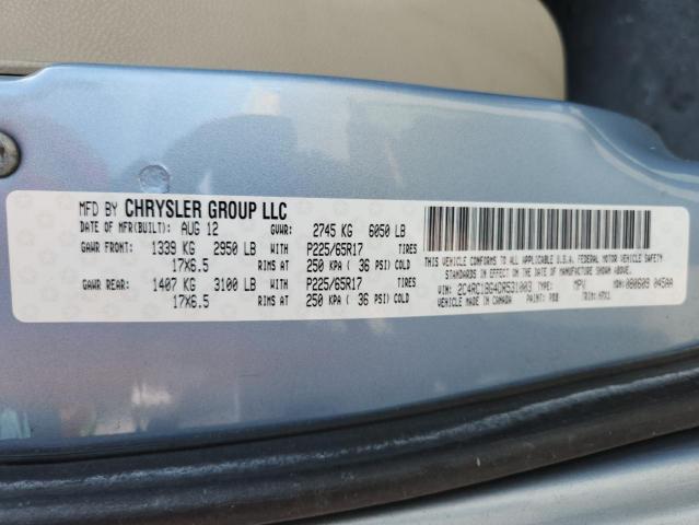 2C4RC1BG4DR531003 - 2013 CHRYSLER TOWN & COUNTRY TOURING 蓝色 照片 13