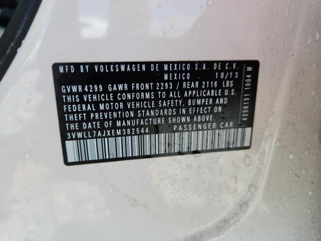 3VWLL7AJXEM382544 - 2014 VOLKSWAGEN JETTA TDI WHITE photo 12