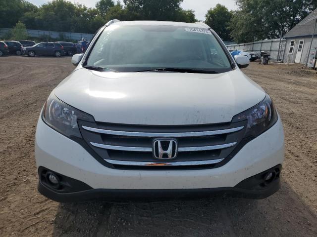 5J6RM4H71EL112889 - 2014 HONDA CR-V EXL WHITE photo 5