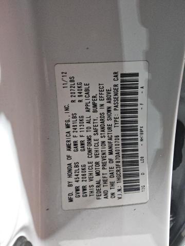 1HGCR3F87DA010706 - 2013 HONDA ACCORD EXL Ağ foto 12