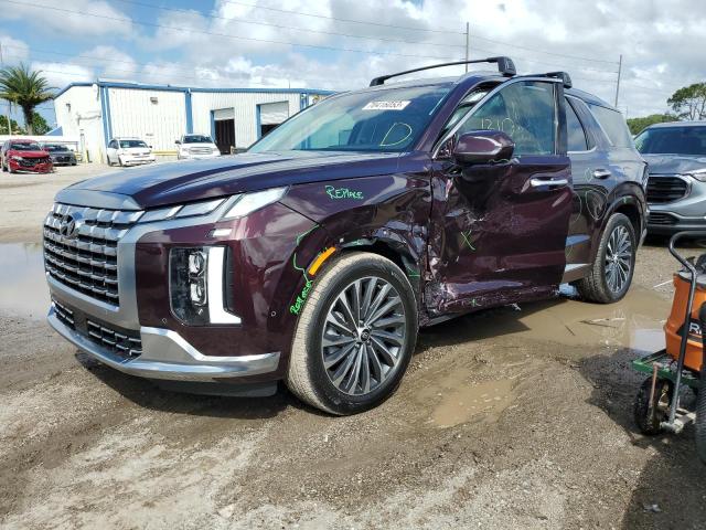 KM8R7DGE7RU658895 - 2024 HYUNDAI PALISADE CALLIGRAPHY MAROON photo 1