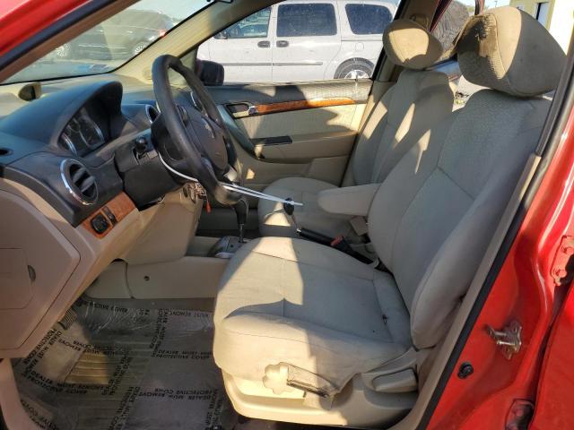 KL1TG566X7B044336 - 2007 CHEVROLET AVEO LT RED photo 7