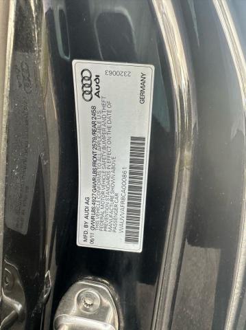 WAUVVAFR8CA000861 - 2012 AUDI S5 PRESTIGE BLACK photo 10