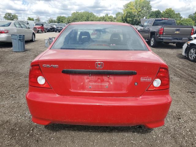 1HGEM22355L011564 - 2005 HONDA CIVIC DX VP წითელი ფოტო 6