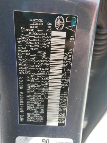 2T1BURHE8HC963053 - 2017 TOYOTA COROLLA L GRAY photo 12