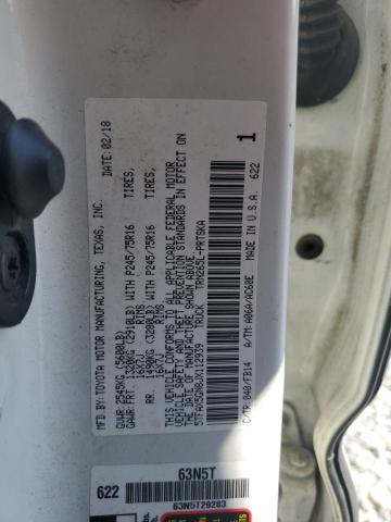 5TFAX5GN8JX112939 - 2018 TOYOTA TACOMA DOUBLE CAB 白色 照片 13