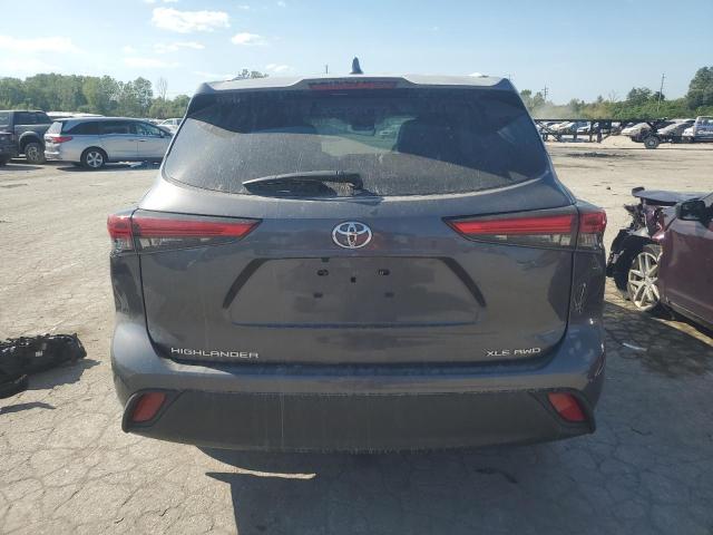 5TDGZRBH1NS573599 - 2022 TOYOTA HIGHLANDER XLE Gris foto 6