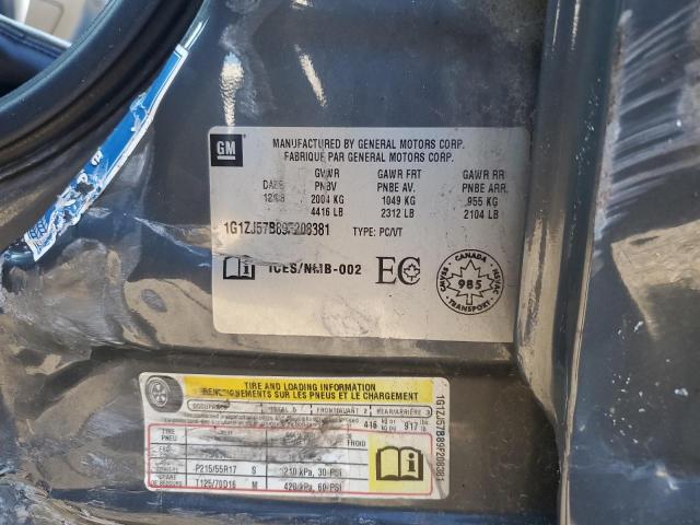 1G1ZJ57B89F208381 - 2009 CHEVROLET MALIBU 2LT GRAY photo 13