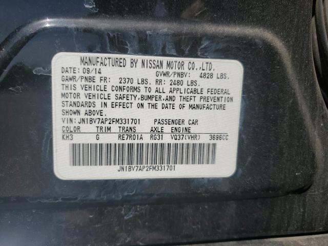 JN1BV7AP2FM331701 - 2015 INFINITI Q50 BASE 黑色 照片 13