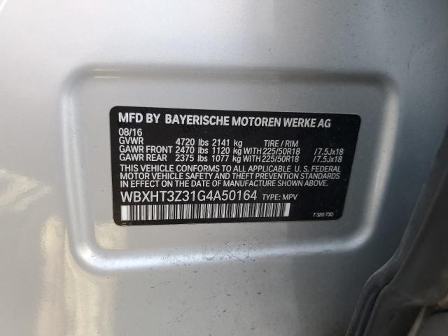 WBXHT3Z31G4A50164 - 2016 BMW X1 XDRIVE28I SILVER photo 13