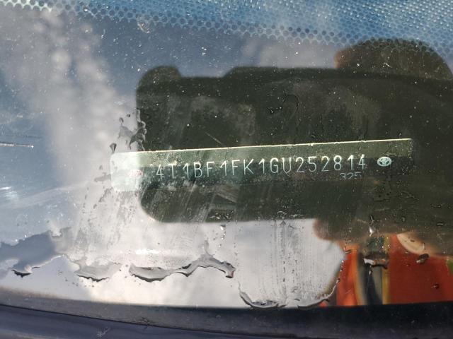 4T1BF1FK1GU252814 - 2016 TOYOTA CAMRY LE BLACK photo 12