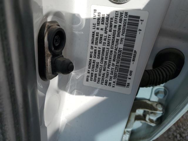 19XFC2E81KE006301 - 2019 HONDA CIVIC SPORT 白色 照片 12