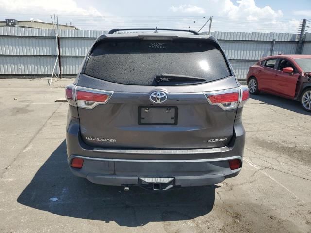 5TDJKRFH2GS318029 - 2016 TOYOTA HIGHLANDER XLE Gris photo 6