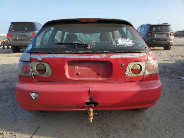 2HGEH237XRH524611 - 1994 HONDA CIVIC VX RED photo 6