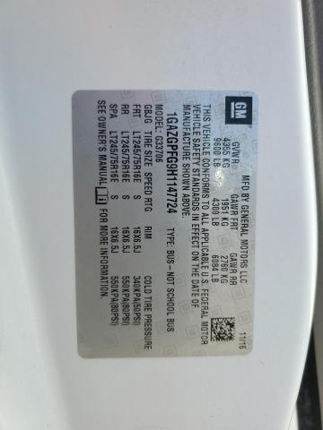 1GAZGPFG9H1147724 - 2017 CHEVROLET EXPRESS G3 LT WHITE photo 13