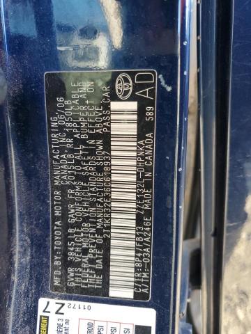 2T1KR32E36C618937 - 2006 TOYOTA COROLLA MA XR BLUE photo 12