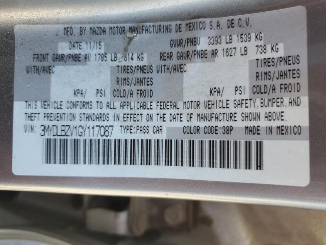 3MYDLBZV1GY117087 - 2016 TOYOTA SCION IA SILVER photo 13