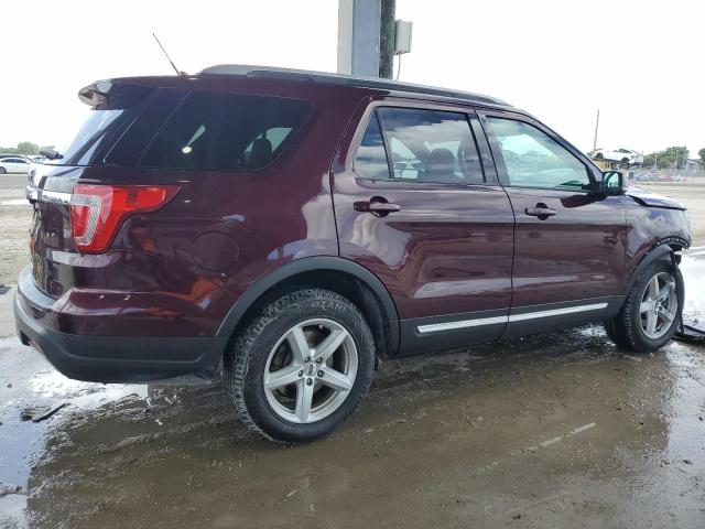 1FM5K7D80KGA49536 - 2019 FORD EXPLORER XLT ბურგუნდია ფოტო 3