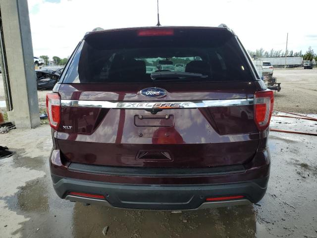 1FM5K7D80KGA49536 - 2019 FORD EXPLORER XLT ბურგუნდია ფოტო 6