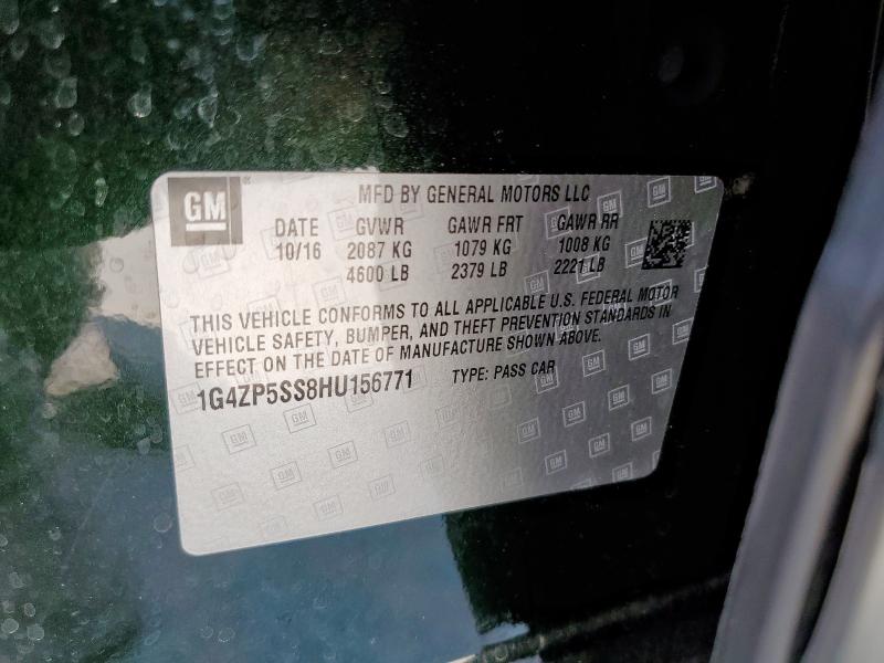 1G4ZP5SS8HU156771 - 2017 BUICK LACROSSE ESSENCE Vert photo 12