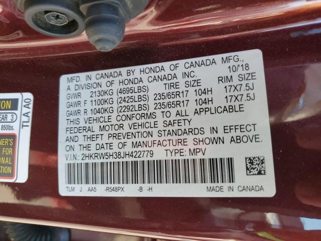 2HKRW5H38JH422779 - 2018 HONDA CR-V LX Марун фото 13