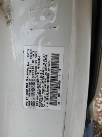 5FNRL5H91FB107079 - 2015 HONDA ODYSSEY TOURING თეთრი ფოტო 13