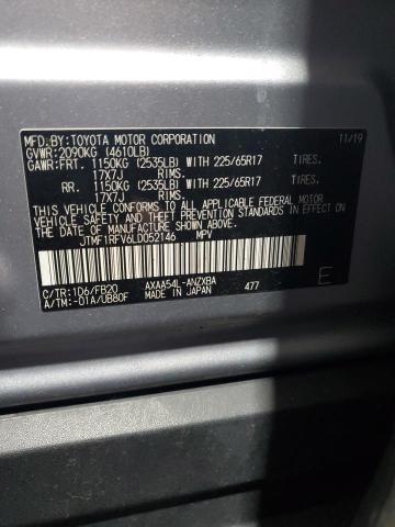 JTMF1RFV6LD052146 - 2020 TOYOTA RAV4 LE SILVER photo 14