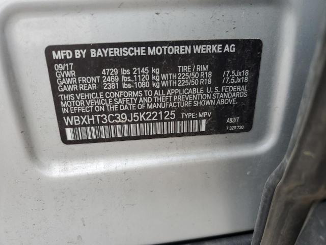 WBXHT3C39J5K22125 - 2018 BMW X1 XDRIVE28I SILVER photo 13