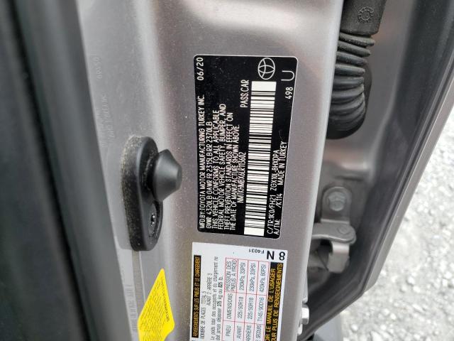 NMTKHMBX6LR113602 - 2020 TOYOTA C-HR XLE GRAY photo 13