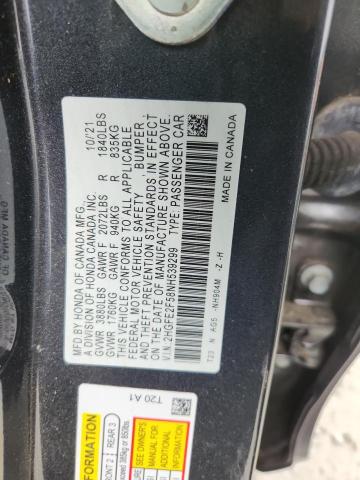 2HGFE2F58NH539299 - 2022 HONDA CIVIC SPORT Boz foto 12