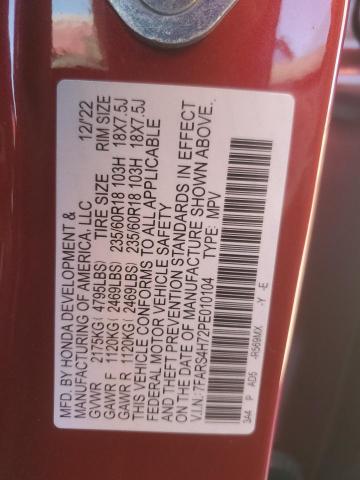 7FARS4H72PE010104 - 2023 HONDA CR-V EXL RED photo 13