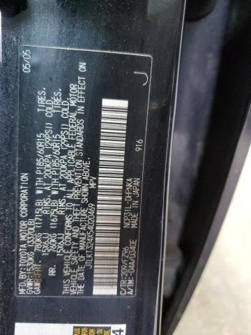 JTLKT324X54020469 - 2005 TOYOTA SCION XB BLACK photo 12