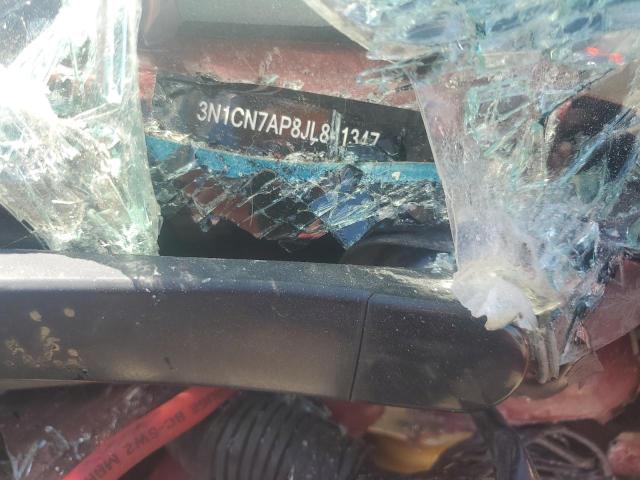 3N1CN7AP8JL841347 - 2018 NISSAN VERSA S 勃艮第红 照片 12