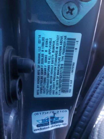 19XFB2F82EE217819 - 2014 HONDA CIVIC EX GRAY photo 12