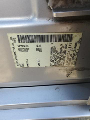 1N4AL2APXCC146319 - 2012 NISSAN ALTIMA BASE SILVER photo 12