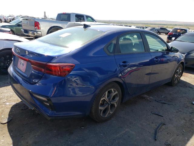 3KPF24AD7LE222317 - 2020 KIA FORTE FE BLUE photo 3