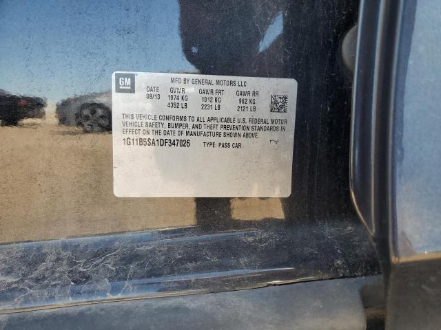 1G11B5SA1DF347026 - 2013 CHEVROLET MALIBU LS Սև լուսանկար 12