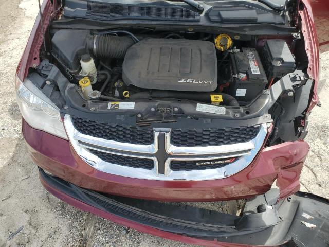 2C4RDGCG3JR240180 - 2018 DODGE GRAND CARA SXT BURGUNDY photo 12