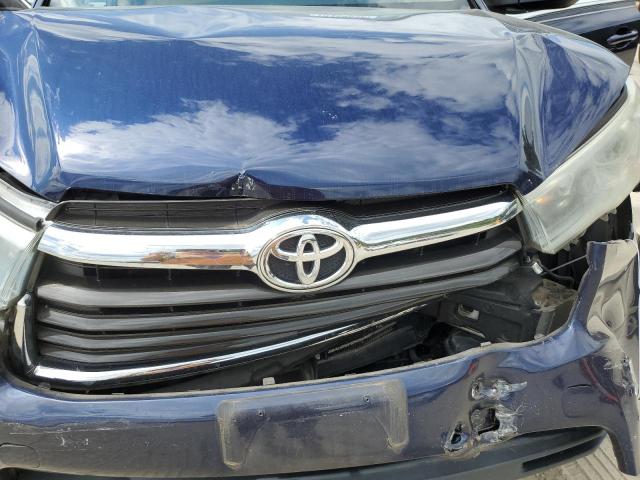 5TDKKRFHXFS045277 - 2015 TOYOTA HIGHLANDER XLE Կապույտ լուսանկար 12