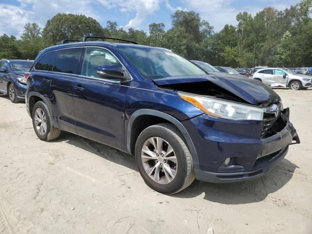 5TDKKRFHXFS045277 - 2015 TOYOTA HIGHLANDER XLE Կապույտ լուսանկար 4