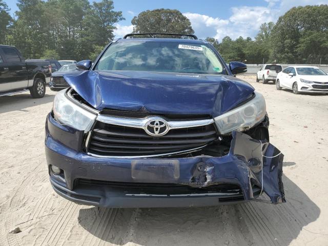 5TDKKRFHXFS045277 - 2015 TOYOTA HIGHLANDER XLE Կապույտ լուսանկար 5
