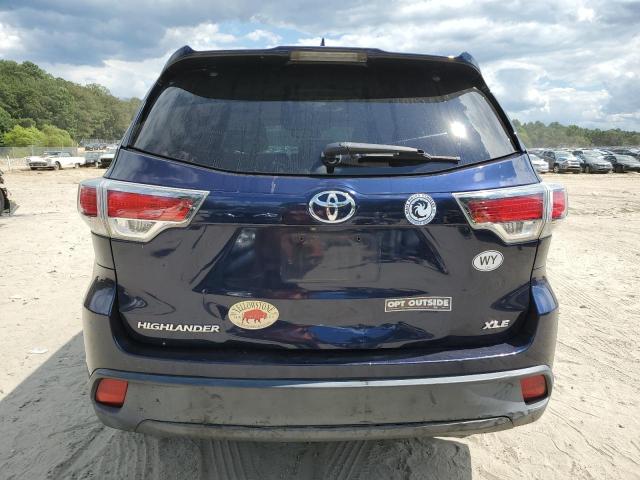 5TDKKRFHXFS045277 - 2015 TOYOTA HIGHLANDER XLE Կապույտ լուսանկար 6