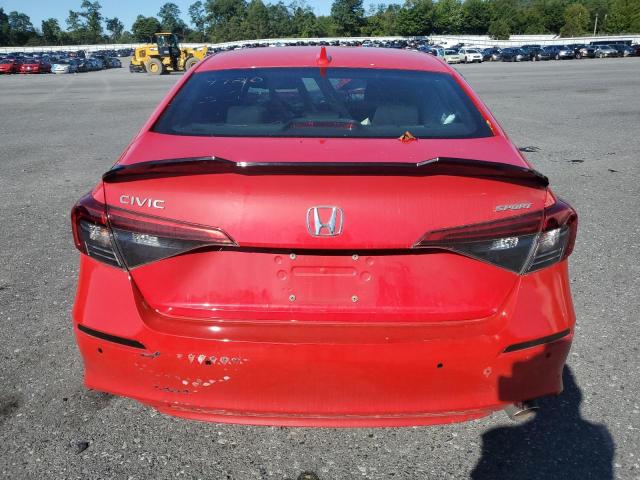 2HGFE2F50NH609720 - 2022 HONDA CIVIC SPORT წითელი ფოტო 6